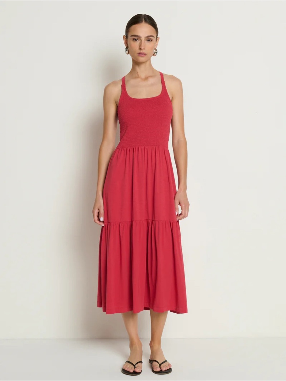 Nation LTD Anthropologie Penelope Smocked Midi Dress